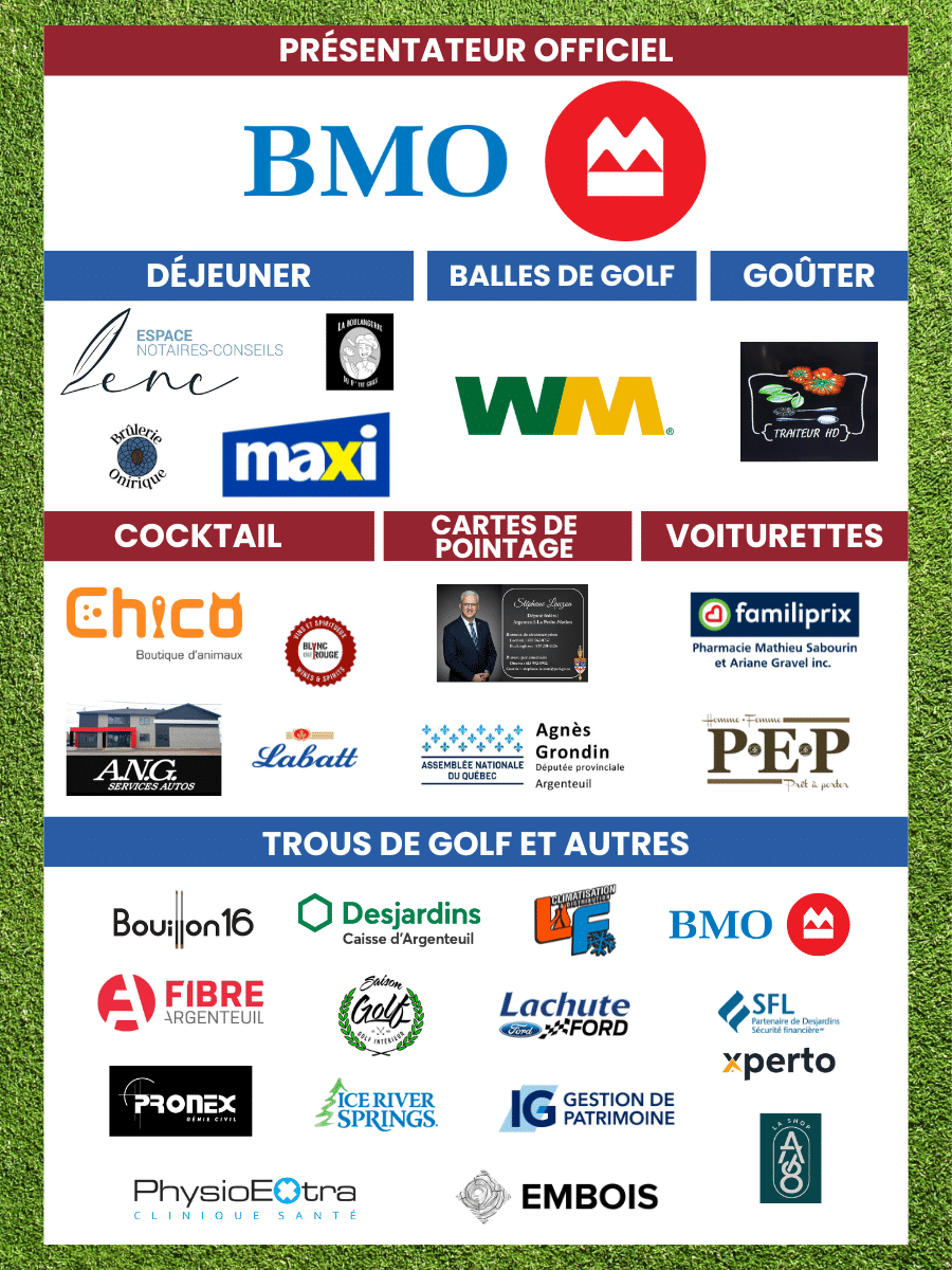 Merci à nos précieux commanditaires!