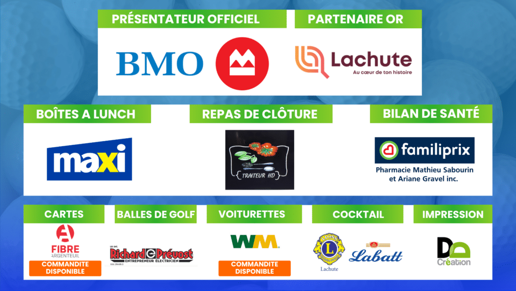 Partenaires Golf 2026